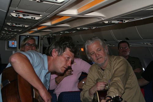 Bob Probert and Greg Keelor, Kandahar Air Base, Afghanistan, 2008