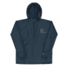 Embroidered Champion Packable Jacket Navy Front 60c1816e7ca5d