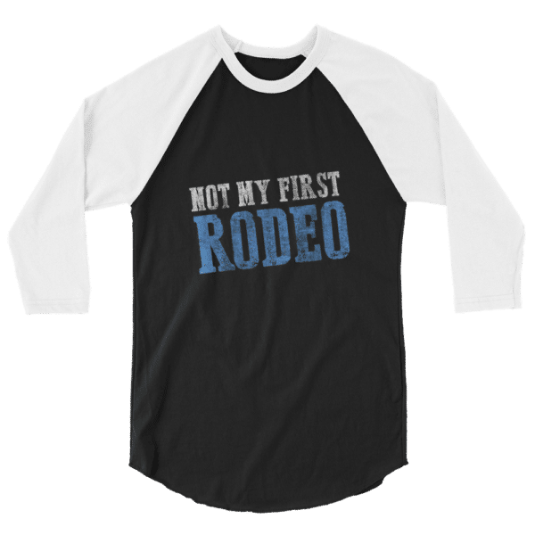 Unisex 34 Sleeve Raglan Shirt Black White Front 60d3695343688