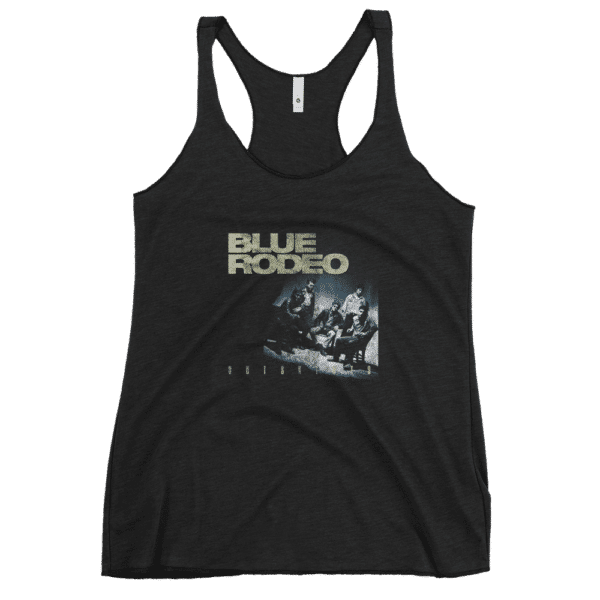 Womens Racerback Tank Top Vintage Black Front 60c18207d9495