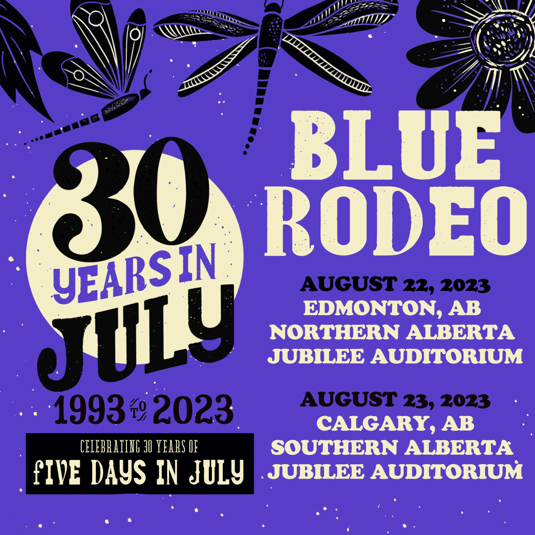 The official website of Blue Rodeo, featuring tour
